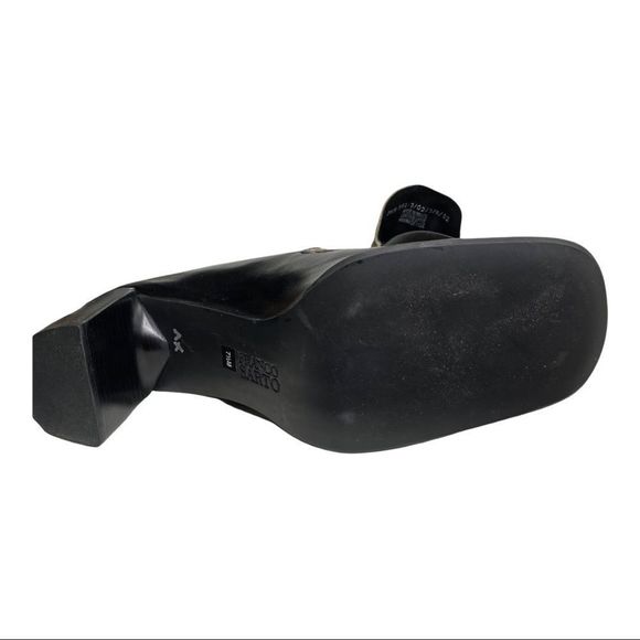 Franco Sarto leopard print leather heeled mule 7.5 - Picture 6 of 7